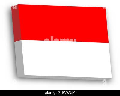 3D vector flag of Indonesia Stock Vector