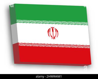 3D vector flag of Iran Stock Vector