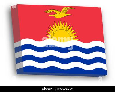 3D vector flag of Kiribati Stock Vector