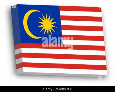 3D vector flag of Malaysia Stock Vector