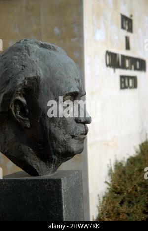 Sculptures on Display at the Museum of Socialist Art, Sofia, Bulgaria. Stock Photo