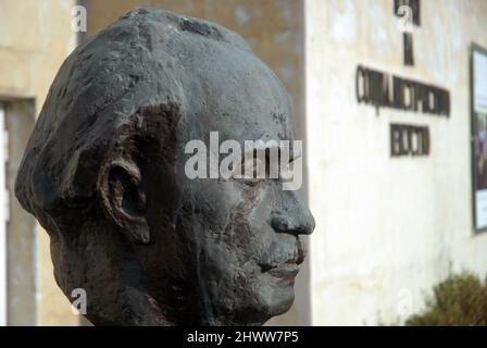 Sculptures on Display at the Museum of Socialist Art, Sofia, Bulgaria. Stock Photo