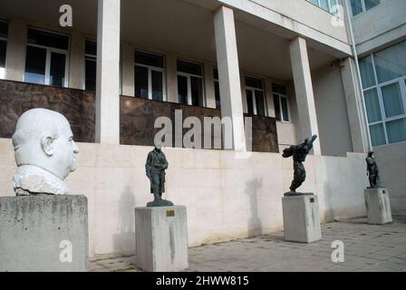 Sculptures on Display at the Museum of Socialist Art, Sofia, Bulgaria. Stock Photo