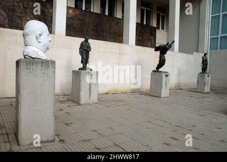 Sculptures on Display at the Museum of Socialist Art, Sofia, Bulgaria. Stock Photo