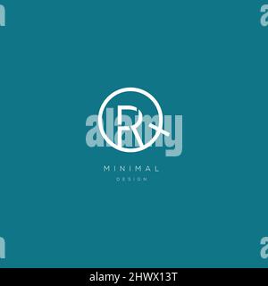 Alphabet letters Initials Monogram logo QR or QR Stock Vector