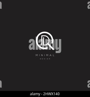 Alphabet letters Initials Monogram logo QD or DQ Stock Vector