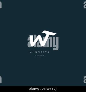 Alphabet letters Initials Monogram logo WJ Stock Vector
