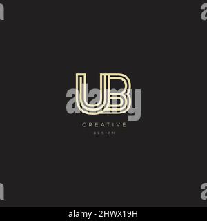 Alphabet letters Initials Monogram logo UB Stock Vector