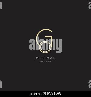 Alphabet letters Initials Monogram OG or GO Stock Vector