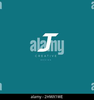 Alphabet letters Initials Monogram logo JT or TJ Stock Vector
