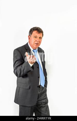 smart succesful business man with blue tie Stock Photo