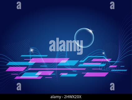 Minimal geometric background. Dynamic shapes composition. Eps10 vector. Stock Vector