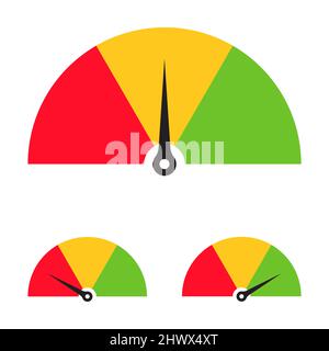 speedometer 6 different position icon vector for graphic design, logo ...