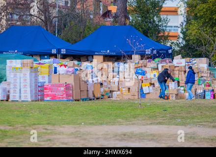 Rome, Italy. 07th Mar, 2022. Rome, reportage inside the Roman structure of Santa Sofia; the Ukrainian Church of the Capital, which has become the Aid Center since the first days of the conflict. Credit: Independent Photo Agency/Alamy Live News Stock Photo