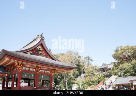 KAMAKURA, JAPAN - Tsurugaoka Hachimangu Shrine in Kamakura. Kanagawa, Japan. Stock Photo