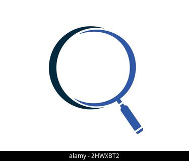 Magnifying Glass concept. Search Logo. Initial Magnifying Glass Zoom Logo Design Stock Vector
