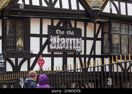 The old weavers house, historic building of kent, canterbury, uk Stock Photo