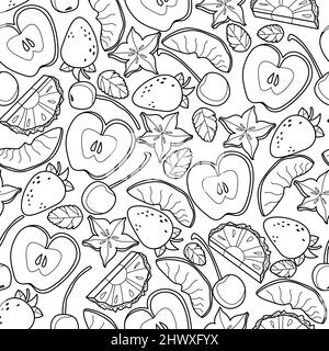 Vector cocktail garnish seamless pattern.  Stock Vector