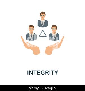 Integrity flat icon. Colored element sign from company value collection. Flat Integrity icon sign for web design, infographics and more. Stock Vector