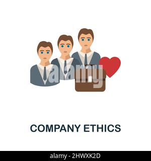 Company Ethics flat icon. Colored element sign from company value collection. Flat Company Ethics icon sign for web design, infographics and more. Stock Vector