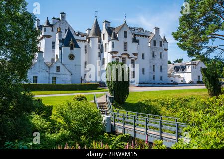 Blair Castle near the village of Blair Atholl in Perthshire, Scotland, UK Stock Photo