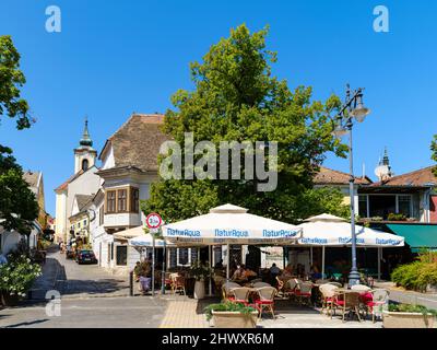 Alley of Old Town. The town Szentendre near Budapest. Europe, East Europe, Hungary Stock Photo