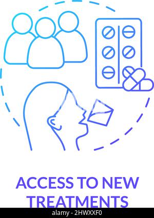 Access to healthcare blue gradient concept icon Stock Vector Image ...