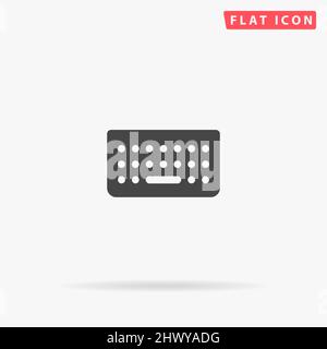 Keyboard flat vector icon. Hand drawn style design illustrations. Stock Vector