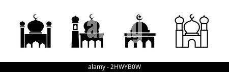 Mosque icon design element suitable for website, print design or app Stock Vector