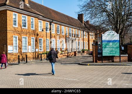 Epsom Surrey London UK, March 8 2022, Epson And Ewell Town Hall Council Offices Stock Photo