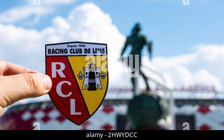 RCL Racing Club De Lens Logo Crest Patch French Football Club Soccer France  1906