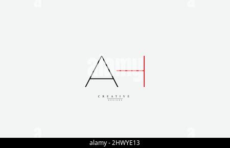 Alphabet letters Initials Monogram logo AH HA A H Stock Vector