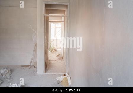interior room housing in building construction site Stock Photo