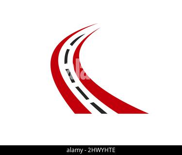 Transport Logo Concept. Road Logo Design Template Stock Vector