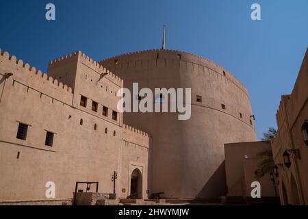 Nizwa Fort in Oman, historic building Stock Photo