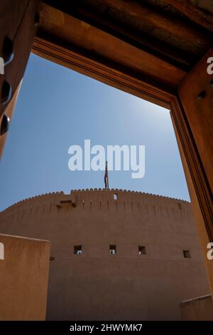 Nizwa Fort in Oman, historic building Stock Photo