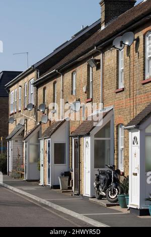 Cottages Market Street Old Harlow Essex Stock Photo