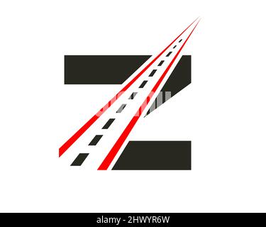 Transport Logo With Z Letter Concept. Z Letter Road Logo Design Template Stock Vector