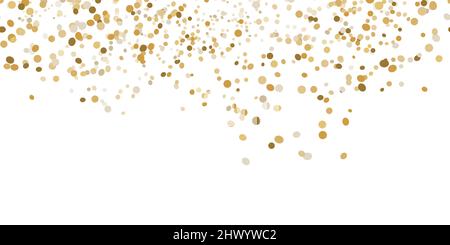 eps vector illustration seamless background with golden colored confetti for wedding and sylvester party time concepts Stock Vector