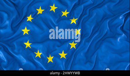 flag of the european union. 3d render Stock Photo