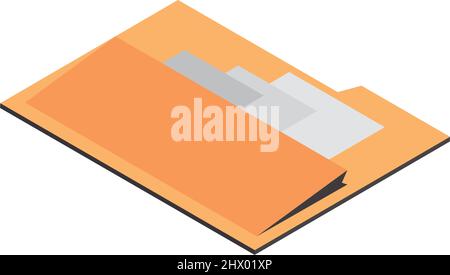 folder icon isometric Stock Vector