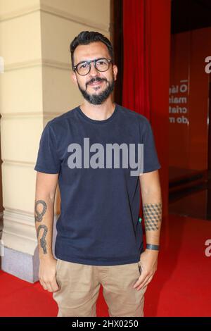 São Paulo, 8/03/2022, Erick Mafra during the opening of the exhibition The  most creative pencil in the world by Faber Castell at the Museum of the  Portuguese language in downtown São Paulo