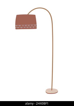 Floor lamp, torchere. Vector illustration in a flat style Stock Vector
