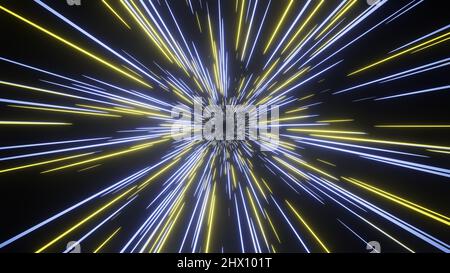Abstract backgrounf of glowing colorful lines. Stock Photo