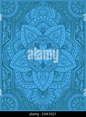 illustration vector mandala ornament background Stock Vector