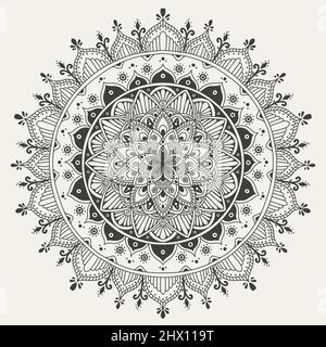 Elegant Circle mandala pattern on white background Stock Vector