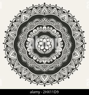 Elegant Circle mandala pattern on white background Stock Vector