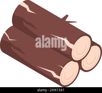 wooden trunk tree Stock Vector