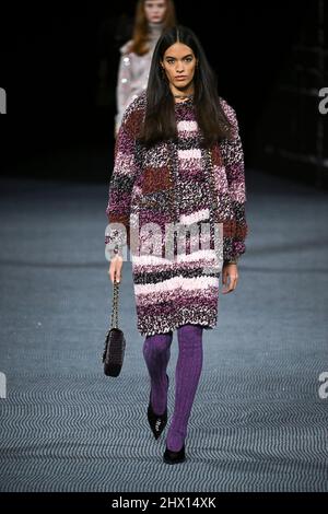 Model Grace Valentine walks on the runway during the Louis Vuitton ...