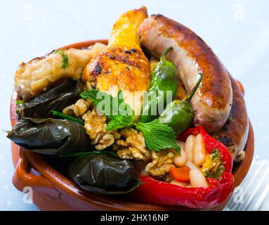 Bulgarian cuisine. Kapama Stock Photo